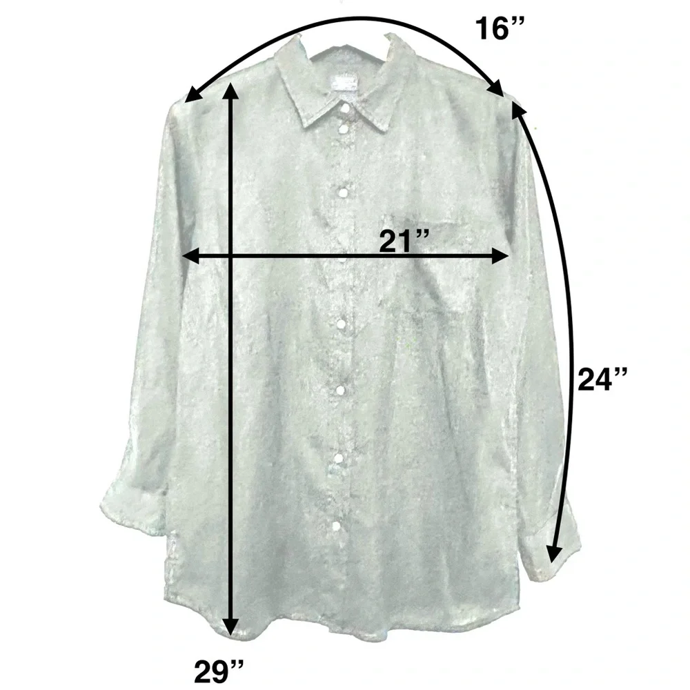 GAP 100%Linen boyfriend shirt - Picture 3 of 5